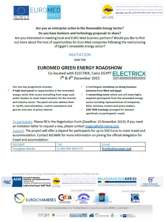 Euro Med GREEN ENERGY ROADSHOW 2015